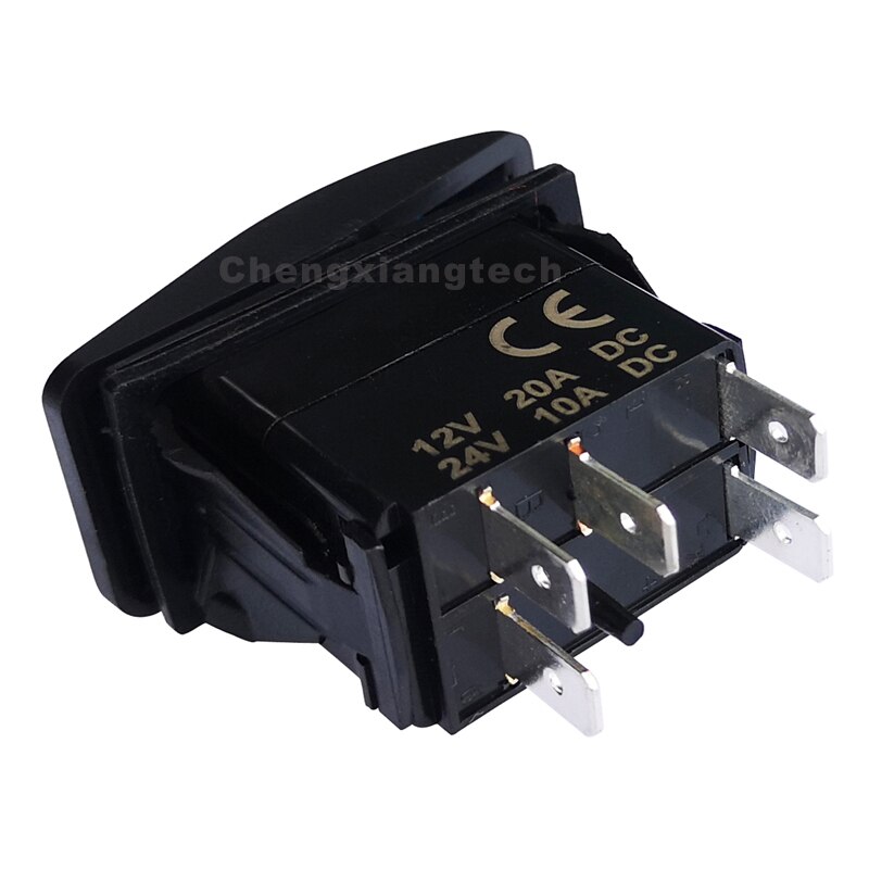 Music Red Led 12v/24v Toggle Rocker Switch 5 Pins SPST ON/OFF + Jumper Wires Set For Car Boat Truck Waterproof