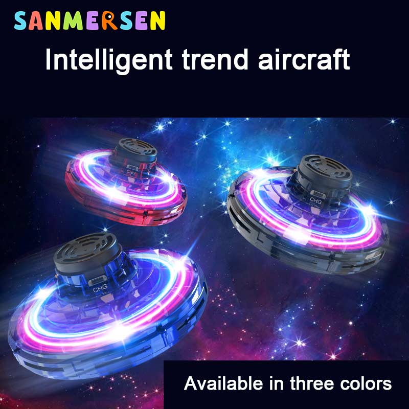 Mini Drone Ufo Sensor Gyro Speelgoed Lichtgevende Led Vingertop Gyro Hand Inductie Vliegende Spinner Speelgoed Anti Stress Speelgoed