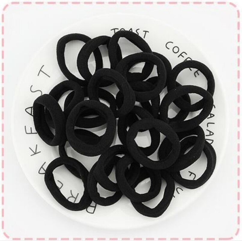 Black 10Pcs Meisjes Elastische Hair Ties Band Rope Paardenstaart Armbanden Chouchou Hoofddeksels Meisjes Haaraccessoires Haarbanden