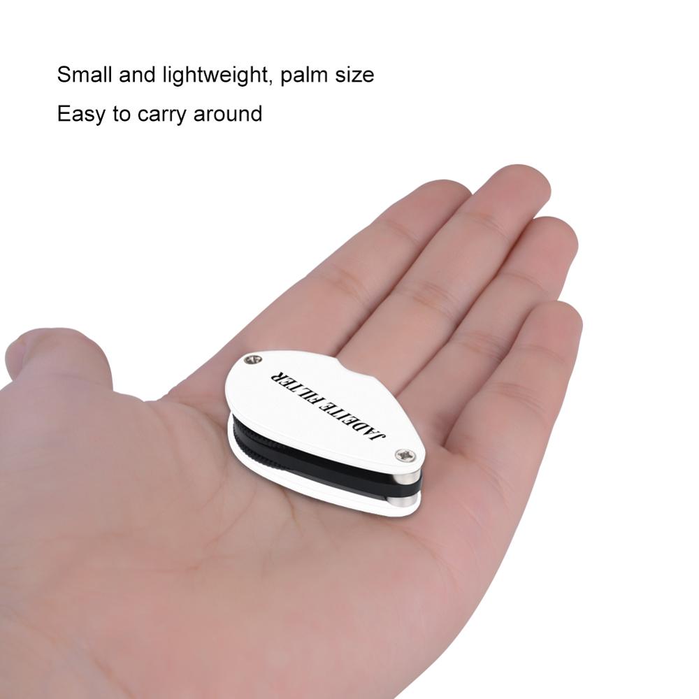 Yieryi pliable jadéite filtre gemme émeraude Identification pierre gemme testeur rouge et rose gemme identifier bijoux outil d'évaluation 35X