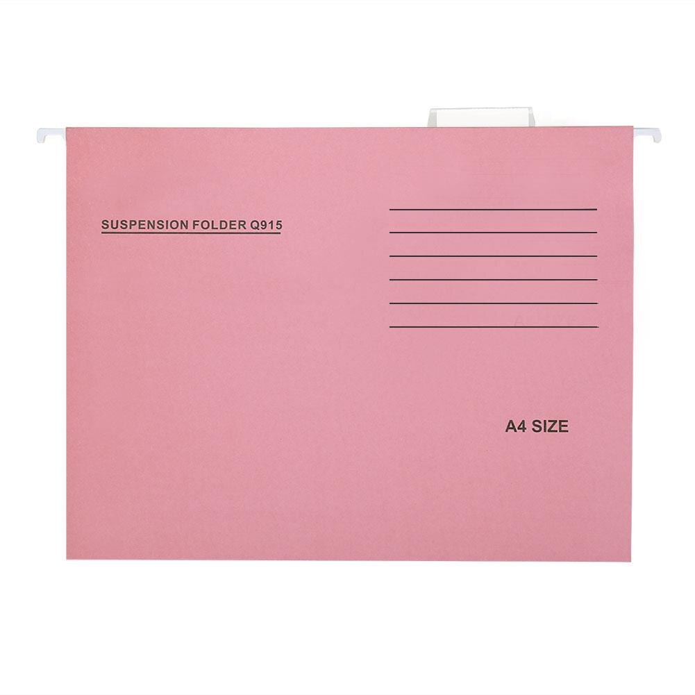 Hanging Document Folders Ultra Thin Universal A4 Adjustable Storage Filing Products Hanging Paper Folders Binding Student: Pink