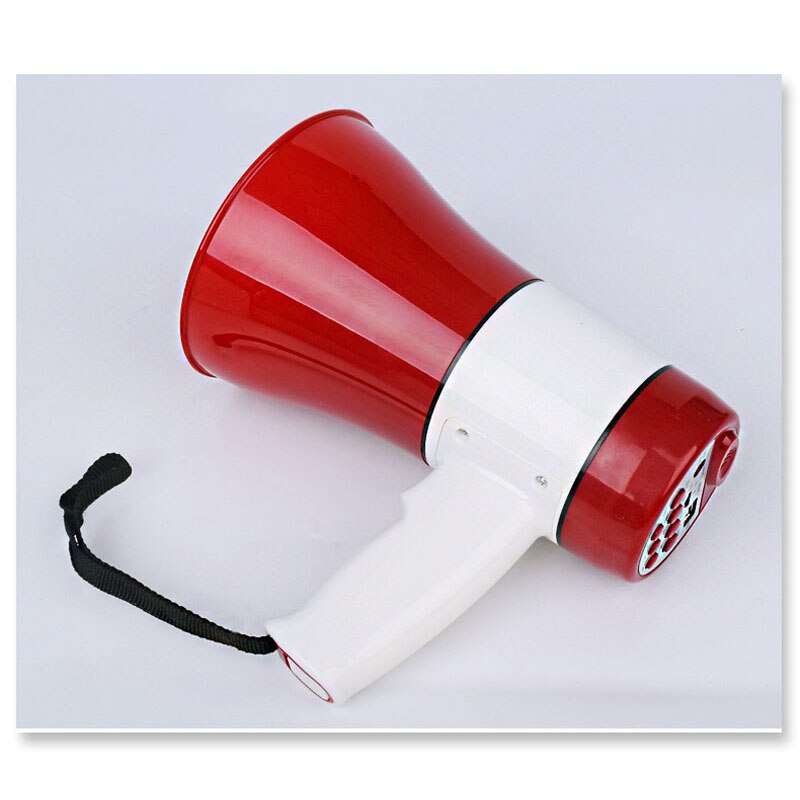 Megáfono portátil y plegable, altavoz amplificador ruidoso, grabador Bullhorn