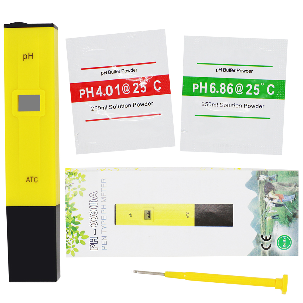 Digital Pocket Pen Water PH Meter Tester Measure Range 0.0-14.0pH Water PH Tester for Drinking Pool and Aquarium: without box