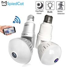 WiFi IP HD Draadloze Smart E27 Lamp Mini Nachtzicht Camera 360 Graden Panoramische Fisheye voor Thuis Baby Huisdier Beveiliging monitor