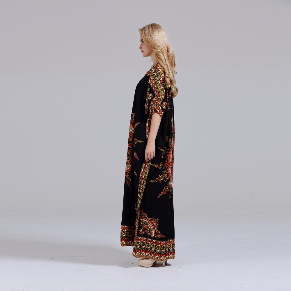 Dashikiage Women's 100% Cotton African Print Dashiki Stunning African Ladies Dress