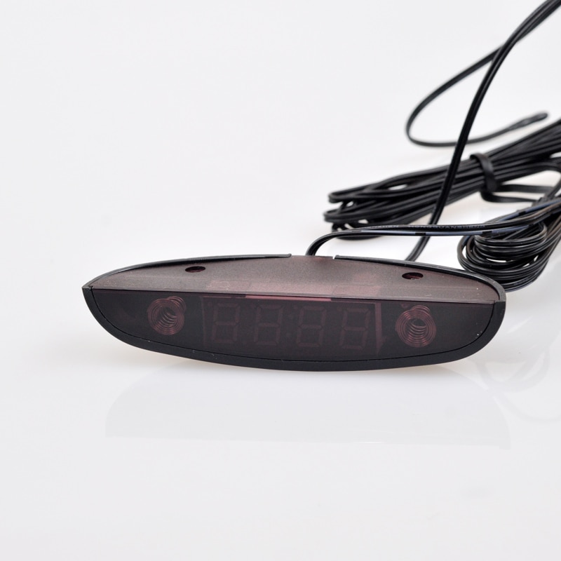 Horloge électronique pour voiture, thermomètre, voltmètre, horloge numérique lumineuse, affichage inversé à double température en blanc, LED