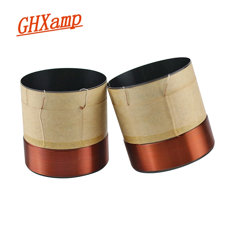 GHXAMP 38,5 MM Bass Schwingspule Ohm BASV Schwarz Aluminium Lautsprecher Reparatur DIY Höer 40 MM 1 Paare