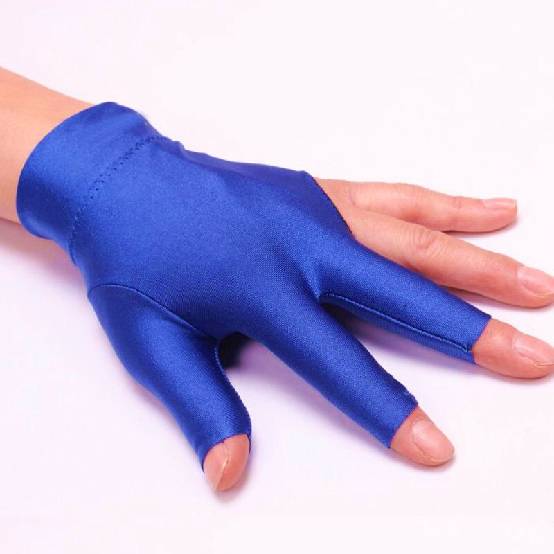 Billard Handschuhe Billard Drei Finger Handschuhe Hohe-ende Ausgesetzt Billard Handschuhe Absorbieren Schweiß Atmungsaktive Billard Zubehör: blue