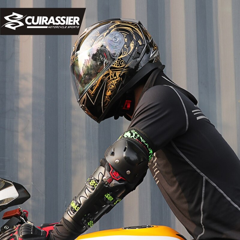 Motorcykel knäskydd cuirassier skyddande knäskydd skydd skoter motorcykel racing mx skydd skydd armbågsskydd skydd