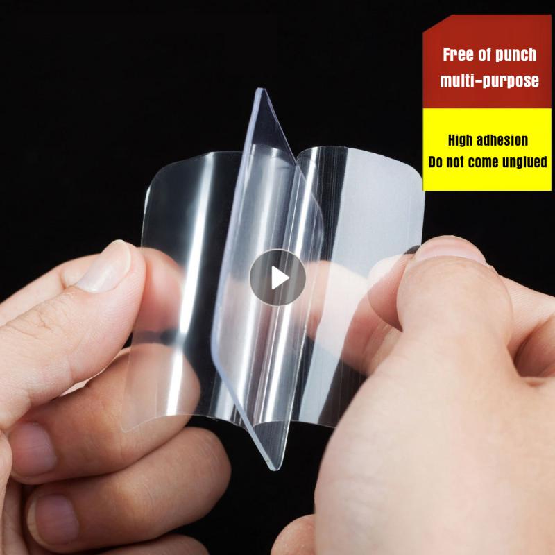 Potenti adesivi biadesivi trasparente senza tracce parete ausiliario pendente nastro fisso nastro adesivo impermeabile per bagno