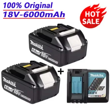 100%  originale makita 18v 6.0ah genopladelige batterier, egnet til makita  bl1830 bl1830b bl1840 bl1850b elværktøjsbatteri