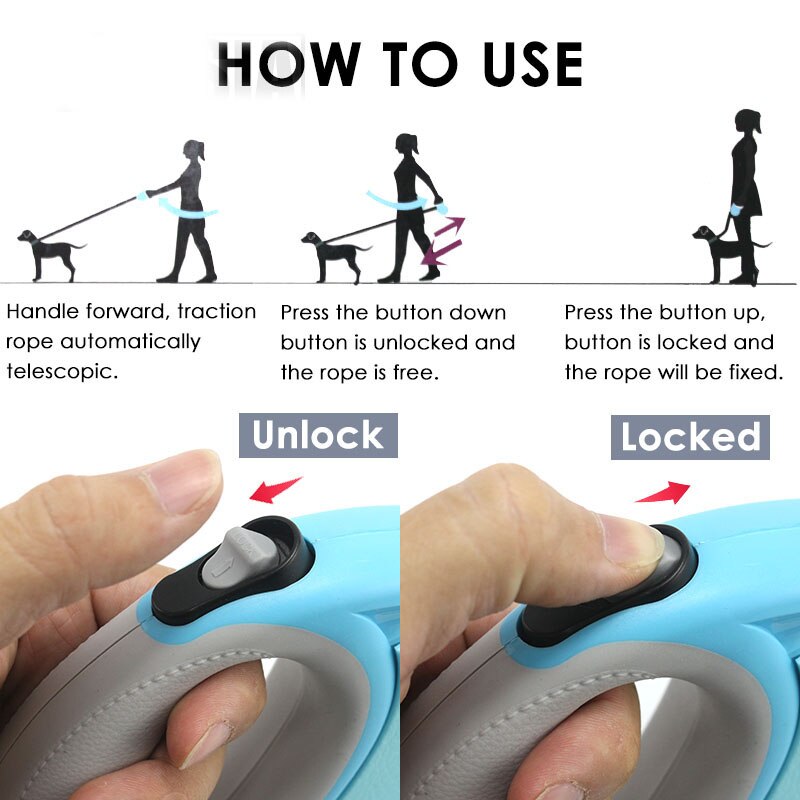 Mysudui dele 4m 5m 7m sterke intrekbare hondenriem automatisch voor grote honden uitschuifbare hondenriem intrekbaar pitbull