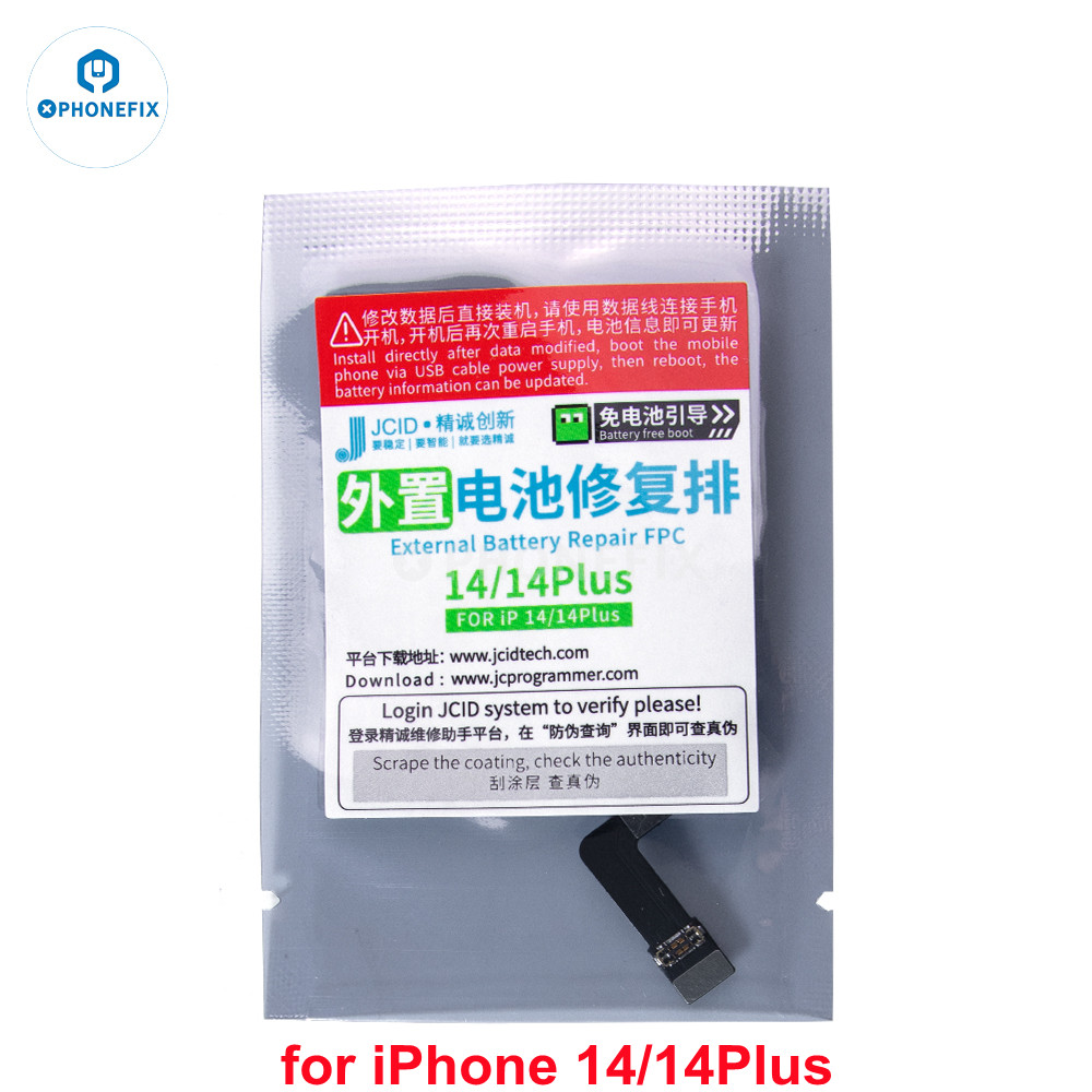 JCID JC reparación de batería Original Flex para iPhone 11 12 13 14 15 16PM quitar advertencia batería etiqueta externa reparación de repuesto flexible: Lanvender