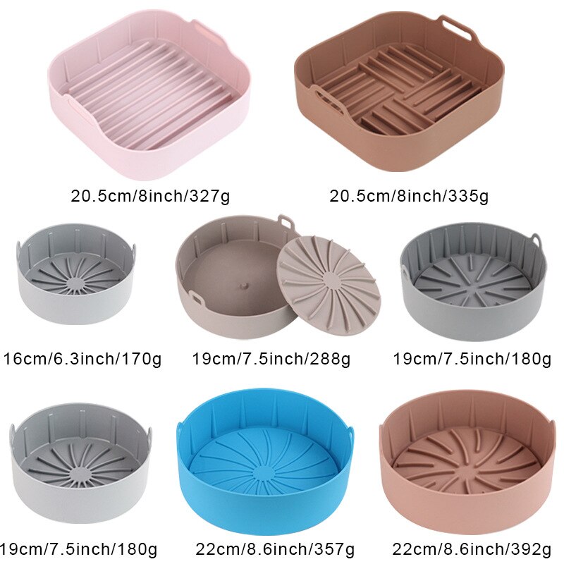 Air Friteuse Silikon Topf Grill Pan Reusable Silikon Topf Backblech Multifunktionale Silikon Pad Zubehör Kuchen Backen Pfannen