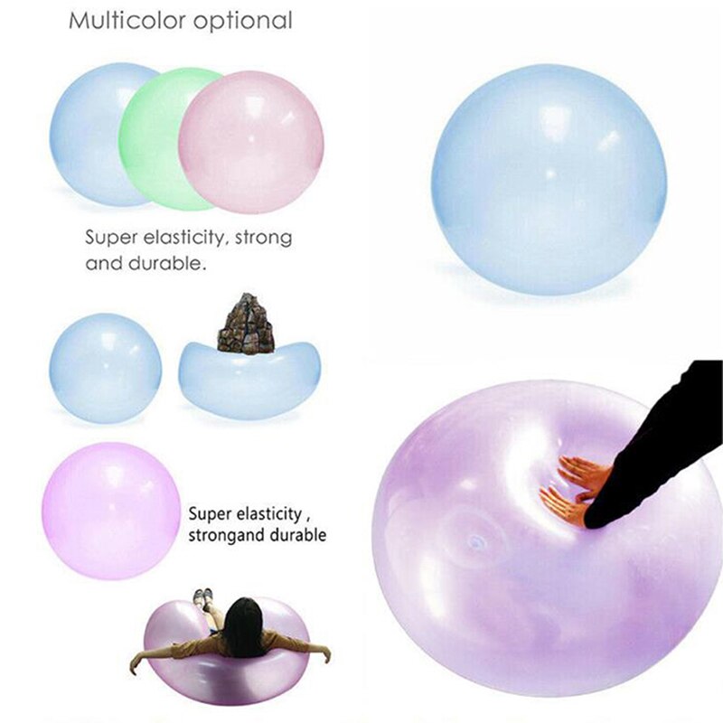 S M L taglia bambini Outdoor Soft Air riempito con acqua Bubble Ball Blow Up Balloon Toy Fun Party Game grandi regali all'ingrosso