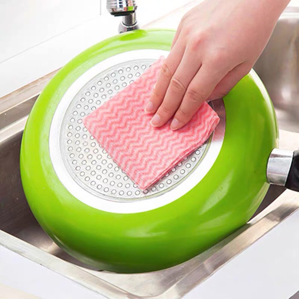 Kitchen Disposable Cleaning Cloth Multi-Purpose Cloth Scouring Pad Kitchen Cleaning Non-Woven Fabric Kitchen Cleaning Cloth D30