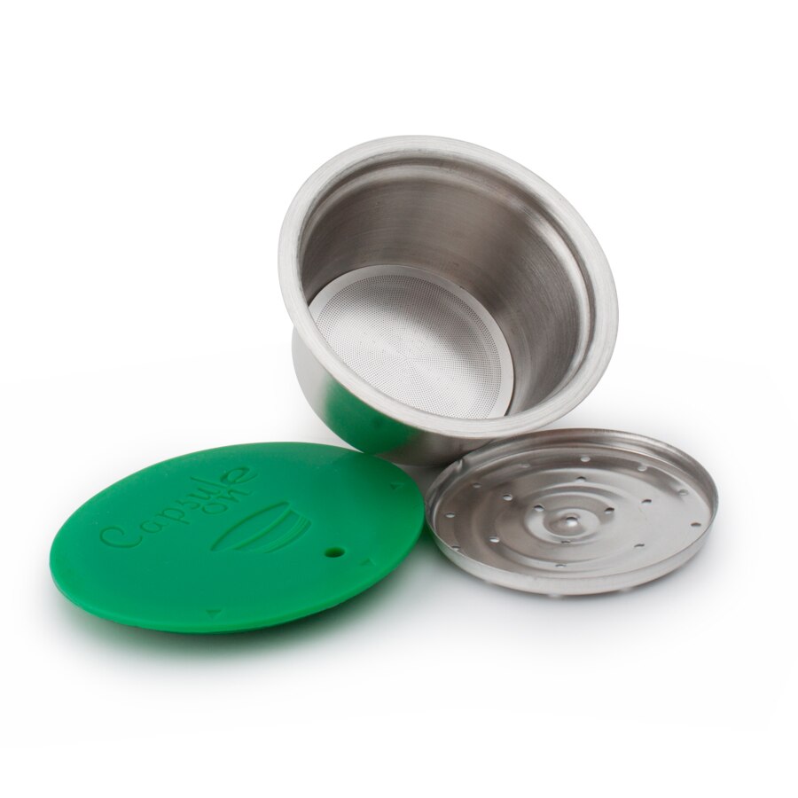 Capsulone/STAINLESS STEEL Metal capsule pod Compatible with dolce gusto Machine Refillable Reusable capsule and tamper