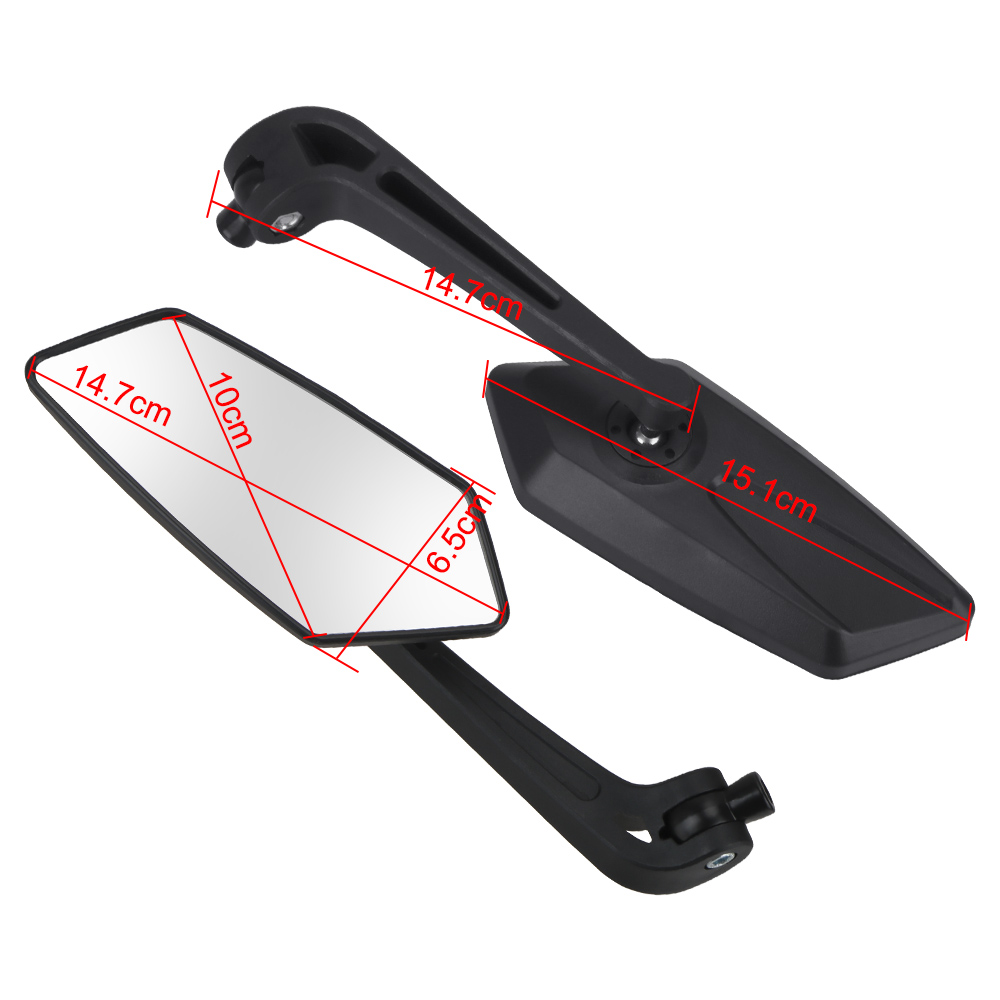 Yosolo Motorfiets Achteruitkijkspiegels Voor Café Racer Universeel Zwart Motorfiets Accessoires Zijspiegels