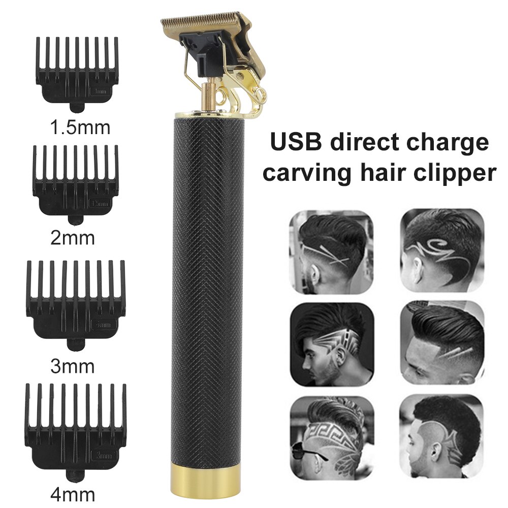 Recortadora de pelo Baldheaded T9 de 0MM, maquinilla para peluquero, escultura de Máquina para cortar cabello sin cuerda, Afeitadora eléctrica, afeitadora de barba, cortacésped para hombres