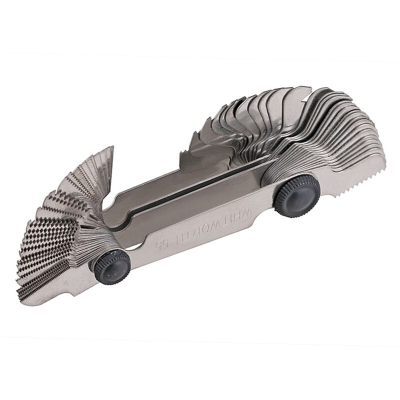 55/60 Degree Metric Inch Thread Plug Gauge Gear Tooth Screw Pitch Gauges Measuring Carbon Steel Center Measurement Lathe Combina