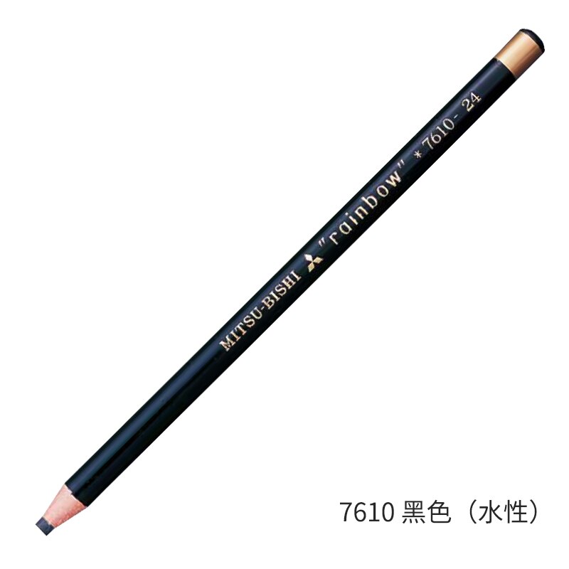 12 Pcs Japan Uni 7610 Regenboog Waterbasis Krijt Milieuvriendelijke Roll Papier Schilderen Mark Graffiti Art Supply Multicolor Optionele: 12pcs Black