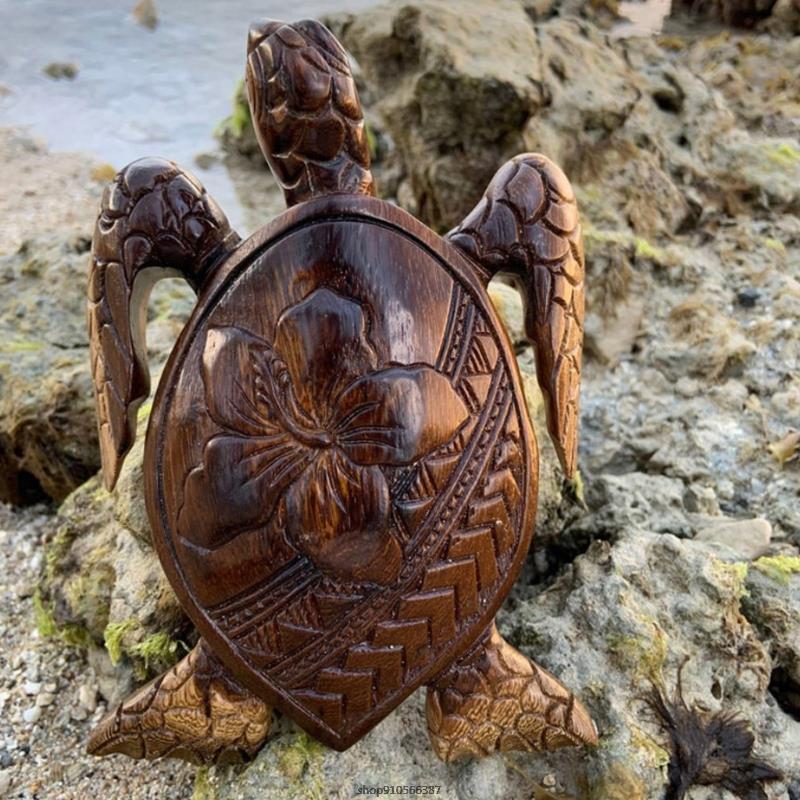 Carving Turtleback Turtle Shape Garden Statue Ornament Courtyard Sculpture Decoration Gardening Outdoor Decor