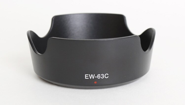 EW-63C lens hood for Canon EF-S 18-55mm f/3.5-5.6 IS STM snap-on bracket Can be installed in reverse