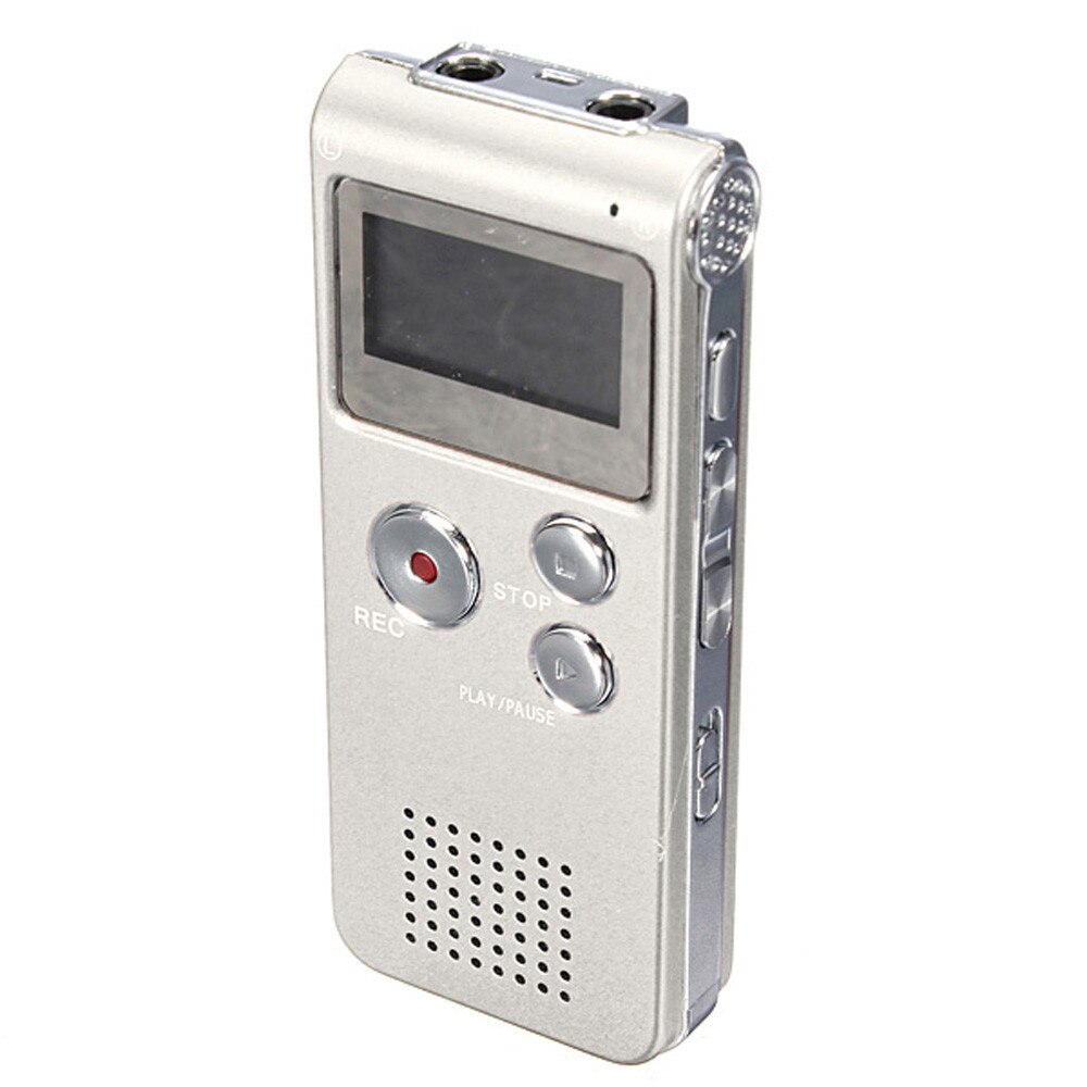 Moderno reproductor MP3 dictáfono con grabadora de voz y sonido DIGITAL, de acero, recargable, 8GB