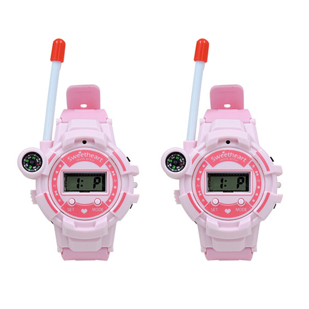 Lange Afstand Oproep Interactieve Kinderen Speelgoed Walkie Talkies Kind Kids Horloges Twee-weg Radio Interphone Telefoon Speelgoed 2 stuks: Roze