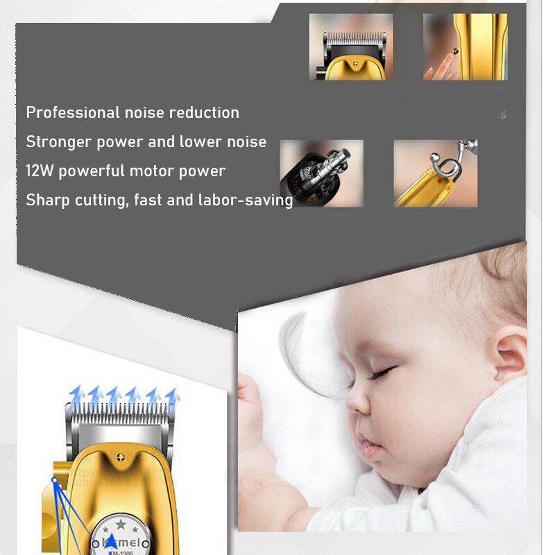 rechargeable barber hair clipper electric hair trimmer taper lever hair cutter machine cordless cord haircut tool