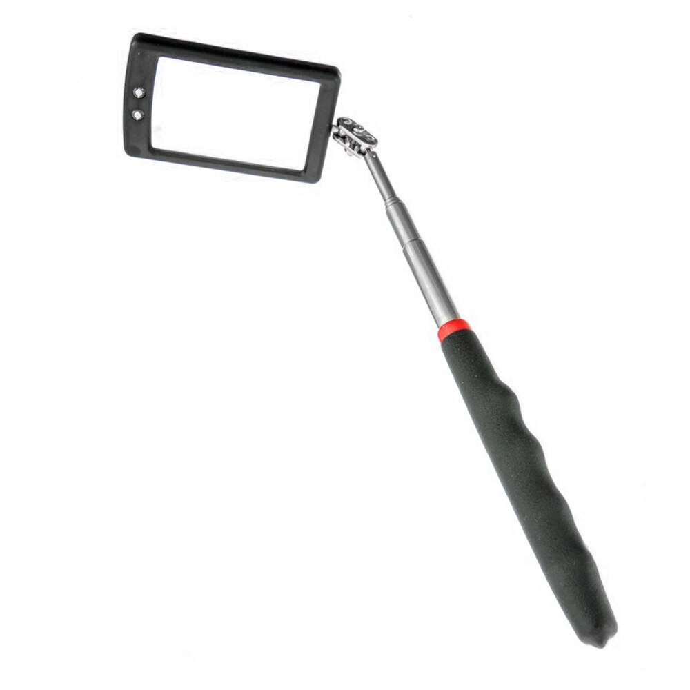LED Lighted Vehicle Inspection Mirror Flexible Adjustable Telescoping Mirrors 360 Degree Swivel Extend Car Hand Tools