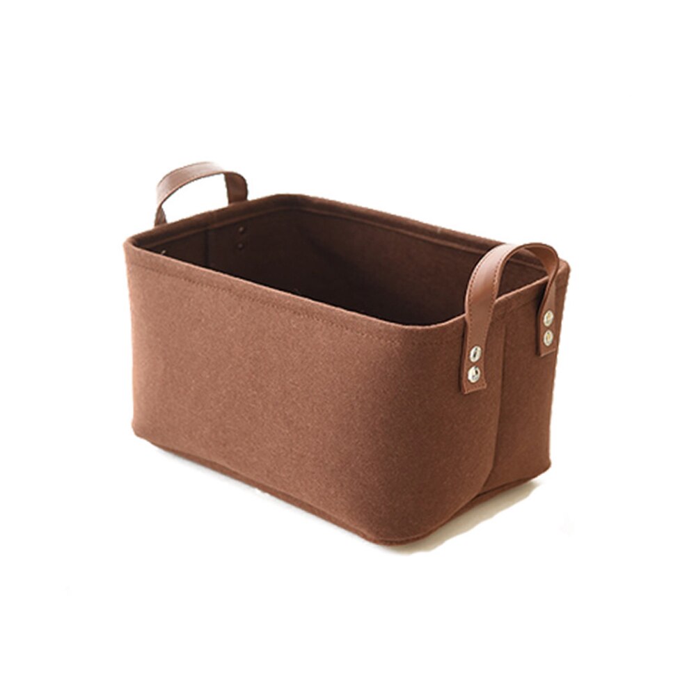 Urijk, paniers de rangement en feutre, panier à jouets pliable, à linge, sac de rangement support de jouet pour vêtements sales, conteneur organisateur pour la maison: coffee / 39x29x25cm