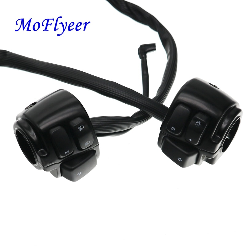 MoFlyeer 25mm Aluminium Motorrad Lenker Kontrolle Schalter Tözehn Starten Blinker Schalter Geschmack Mit Kabelbaum
