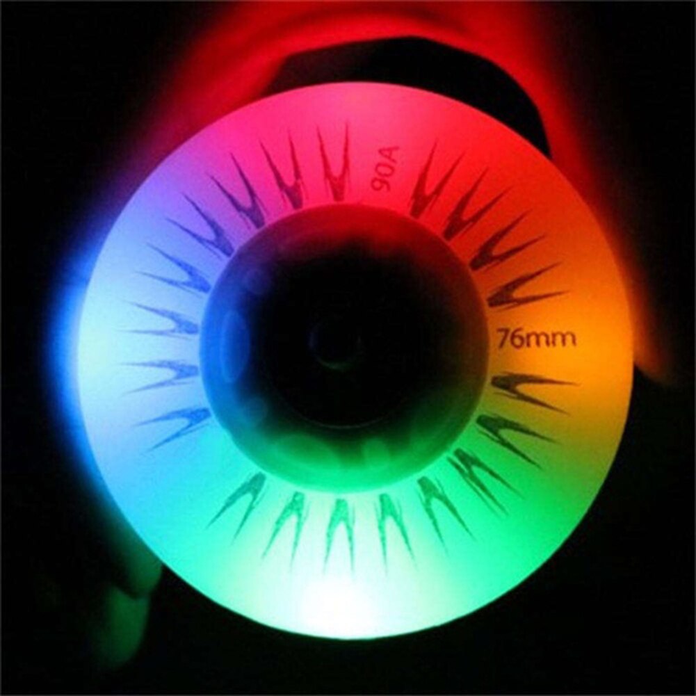 Roller skates shoes wheel shine led 76mm In-line Skate Skating Sliding LED Light Flashing Pulley Roller wheels easy to install