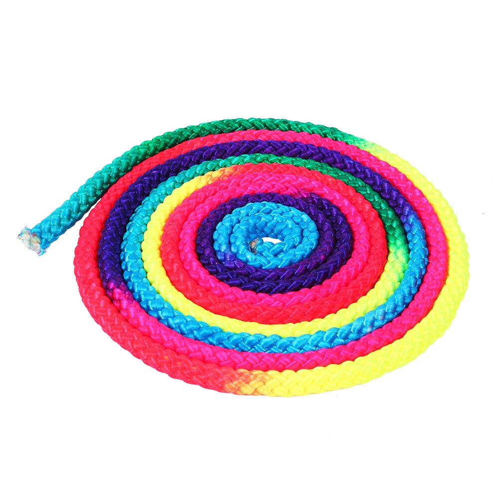 Rainbow Color Rhythmic Gymnastics Rope Solid Competition Arts Training Rope Gymnastics Sports Rope: Default Title