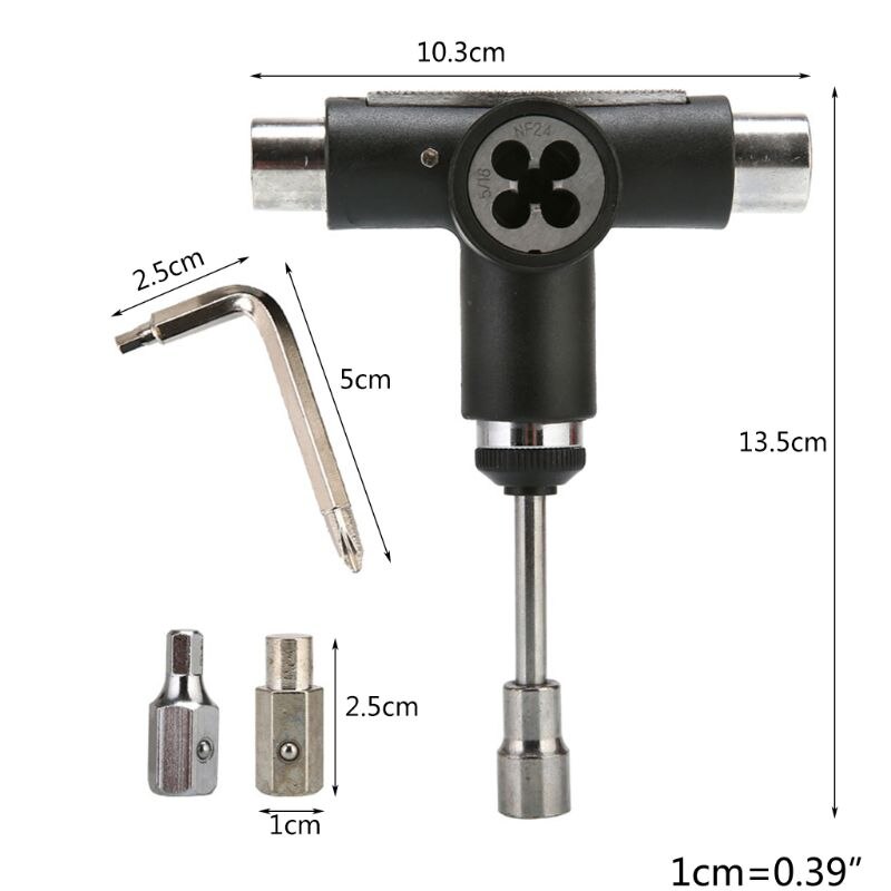 Skateboard Tool Roller Skate Scooter Adjusting T-Wrench Long board Fish Board Repair Tools L-type Head Spanner Screwdriver