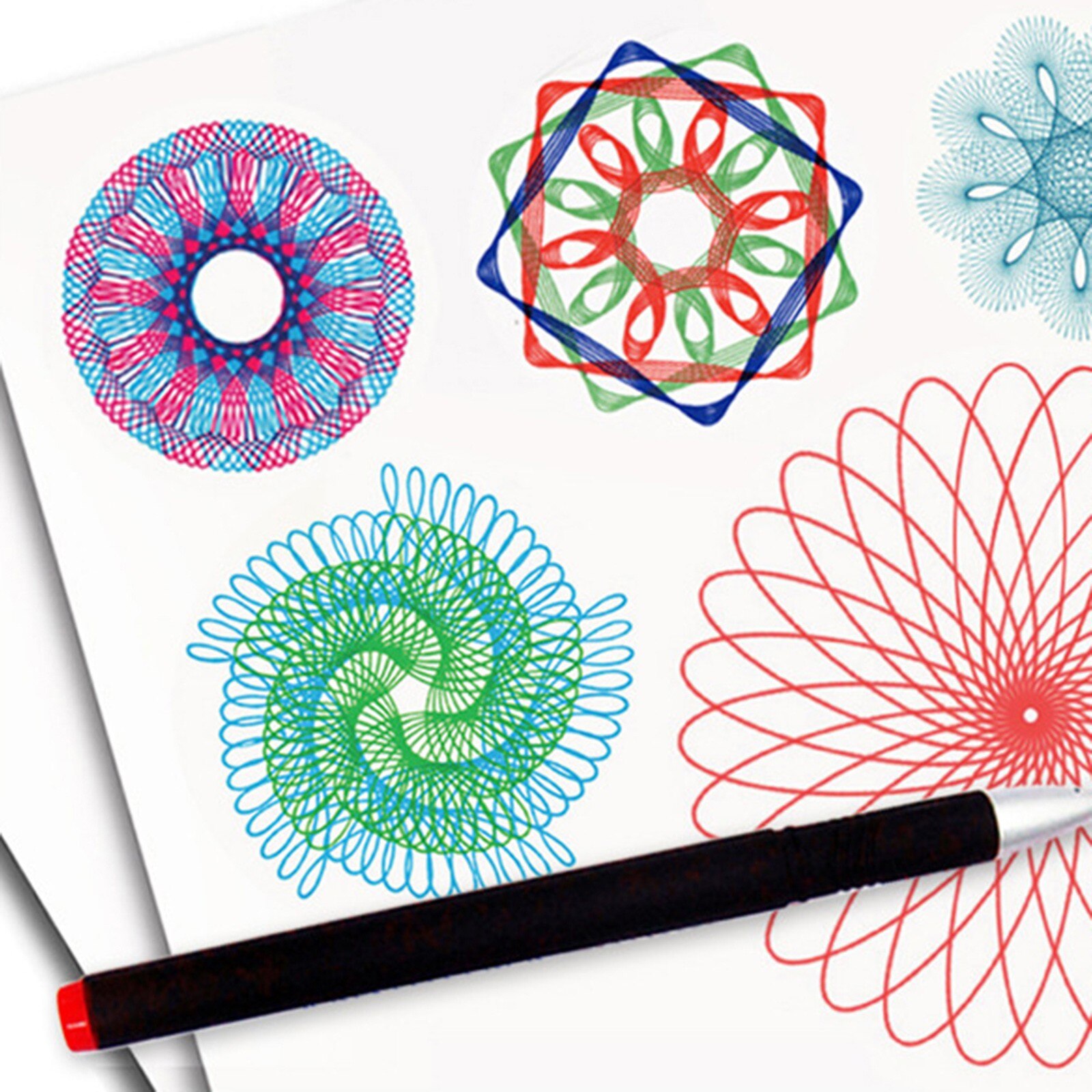 Fleurs magique règle ensemble multifonctionnel pratique dessin règle papeterie Puzzle Wanhua règle apprentissage dessin outil 100M