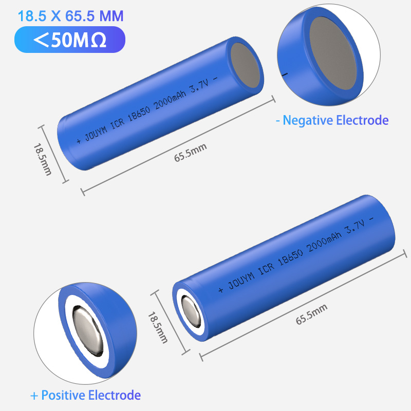 18650 batería 2000mAh ICR18650 batería de litio recargable 3.7V celda