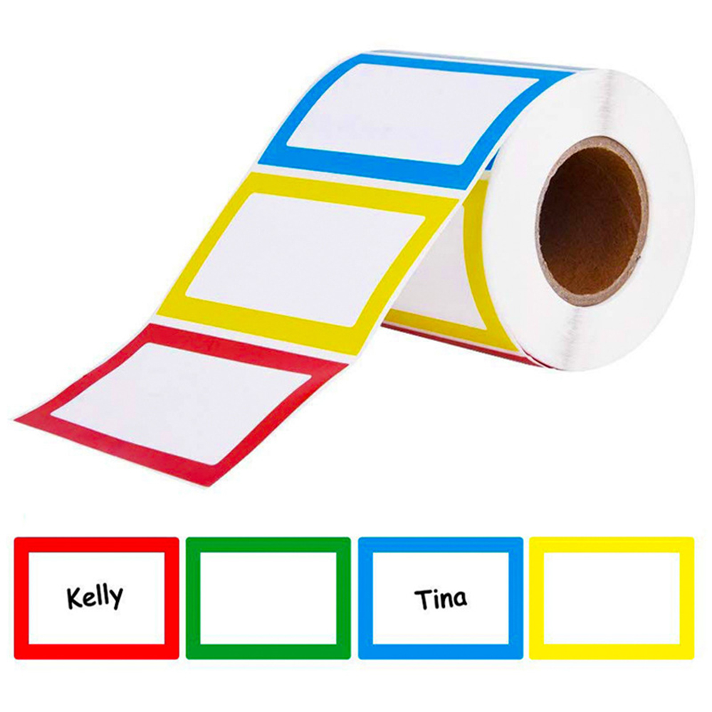 50-150 stuks kleurrijke blanco handgeschreven naamstickers etiketten kinderen schoolleraar aanbieding briefpapier sticker waterfles bureau: Donkerrood