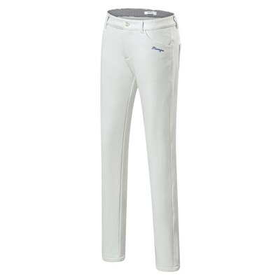 Frau Golf Abnehmen Hosen Winter Herbst warm Halten Hohe Elastizität Hosen Damen Verdicken Golf Hosen D0676: Weiß / XXL