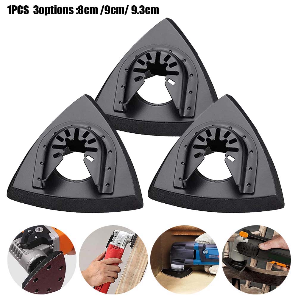 Almohadilla de lijado Triangular de 80mm/90mm/93mm, papel de lija con gancho, herramientas eléctricas oscilantes de liberación rápida para pulir madera y Metal, 1/3/4 unidades