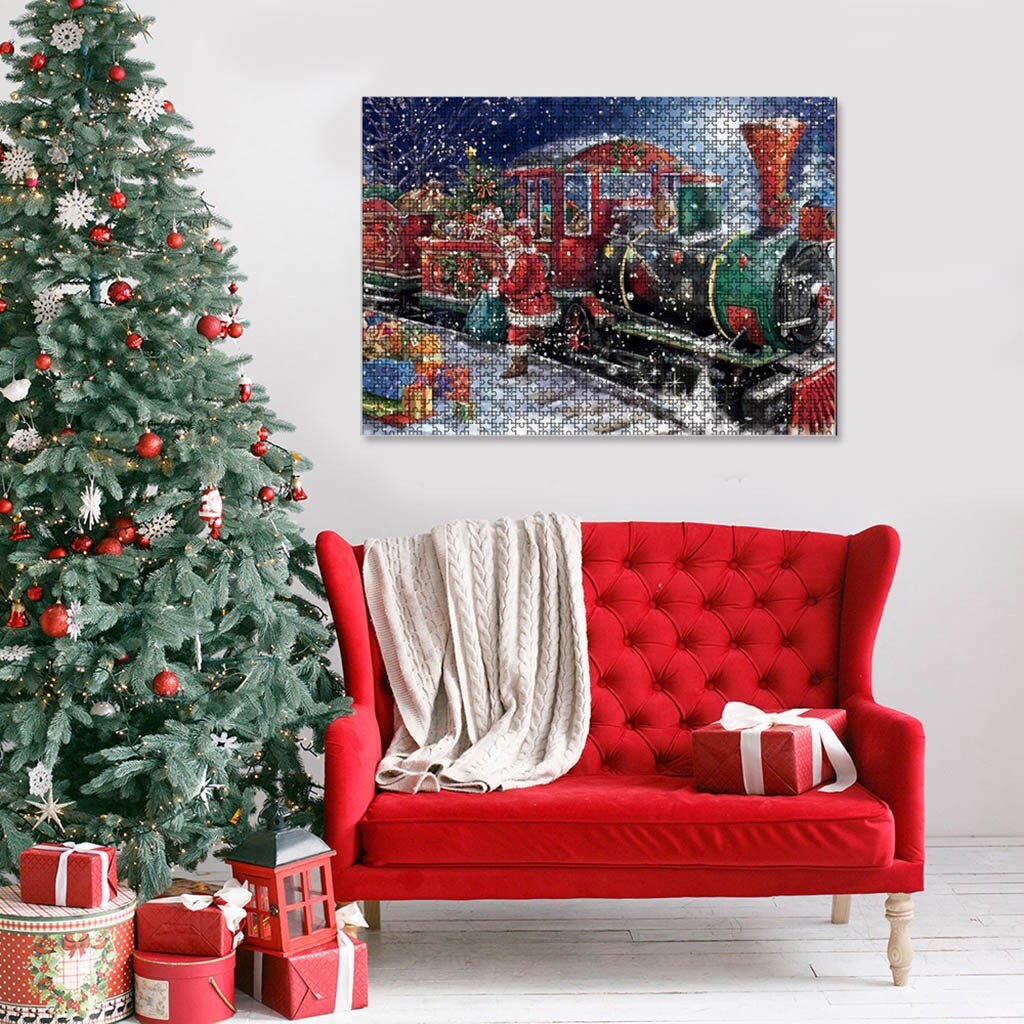 Puzzel Set 1000 Stuks Kerst Puzzel 1000 Grote Volwassen Kinderen Educatief Patroon Speelgoed Educatief Speelgoed