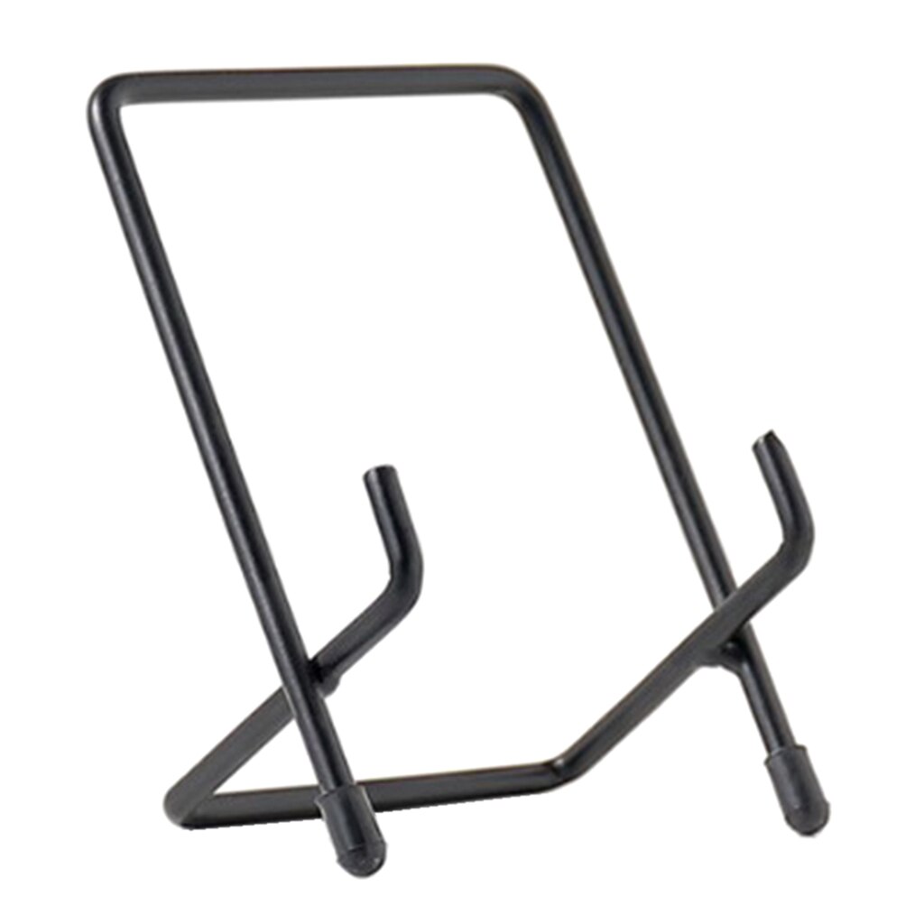 1pcs Desktop Square Iron Essel Plate Display Stand Picture Frame Holder Home RToom School Shop Office Use