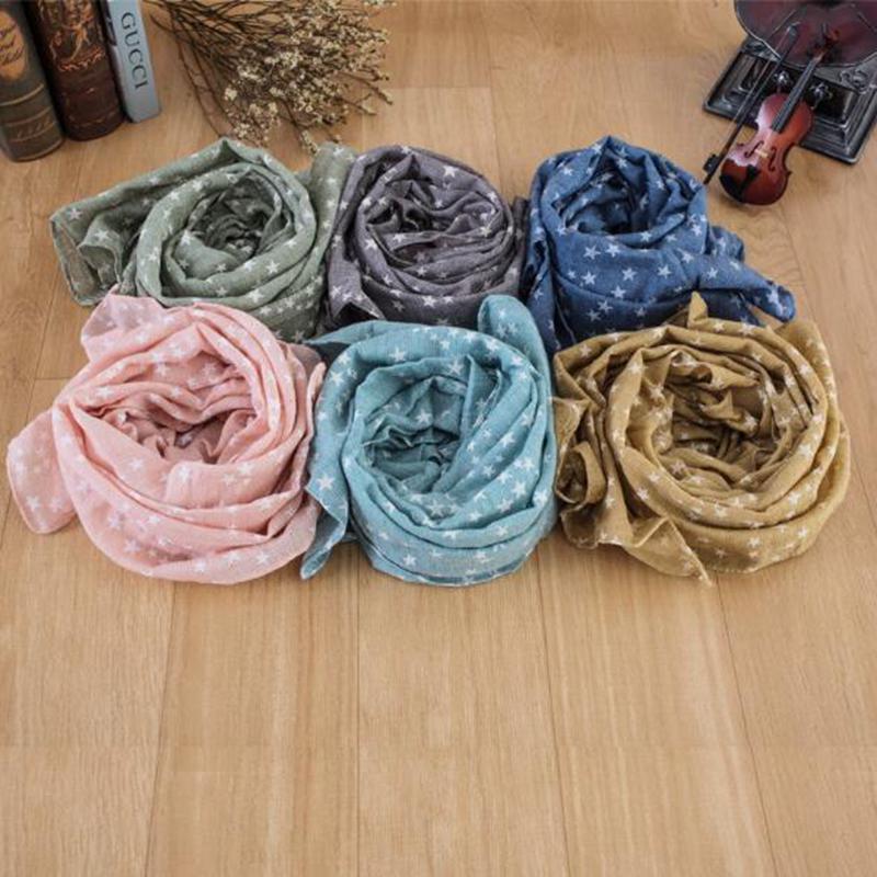 Unisex Baby Boys Girls Star Print Bibs Children Cotton Scarf Kids Spring Autumn Cute Pentagram Warm Shawl And Scarves