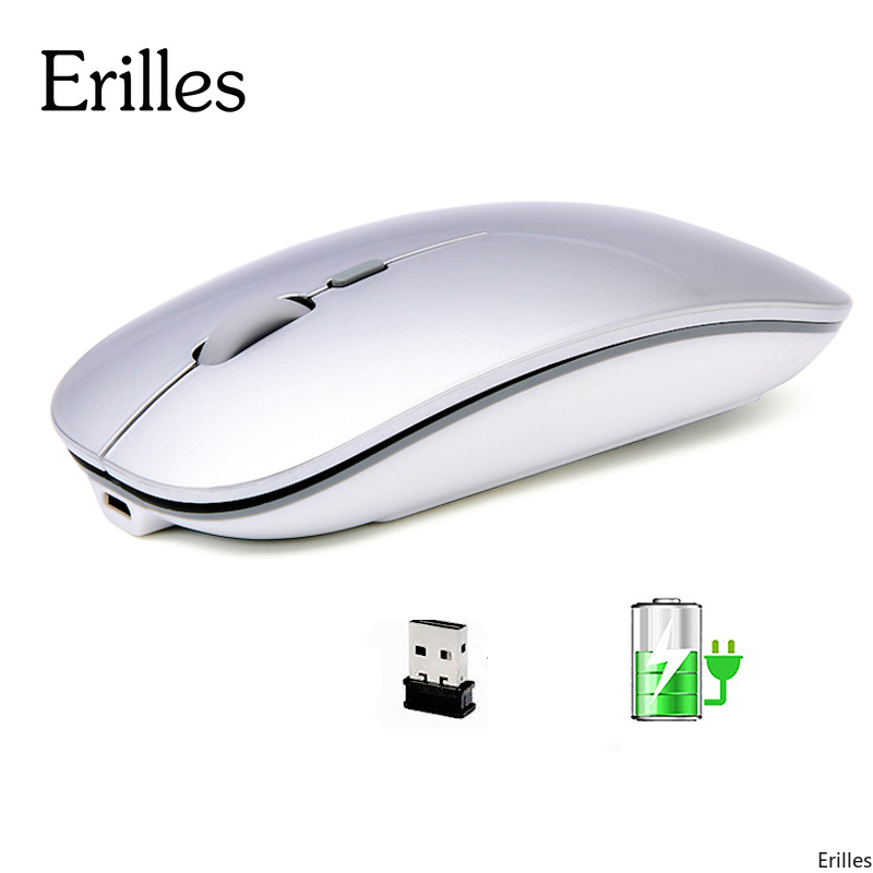 Oplaadbare Optische Draadloze Muis Slient Knop Ultra Dunne Mini Optische Ultradunne Usb 2.4G Muizen Voor Computer Laptop Computer