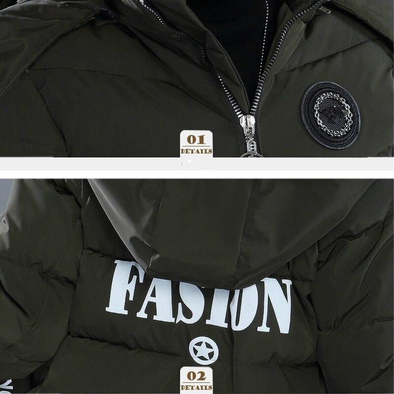 Jas Voor Meisjes Jongens Mode Winter Hooded Down Bovenkleding Jongens Warme Dikke Jas Kids Kleding Sneeuw Wear Snowsuit Parka