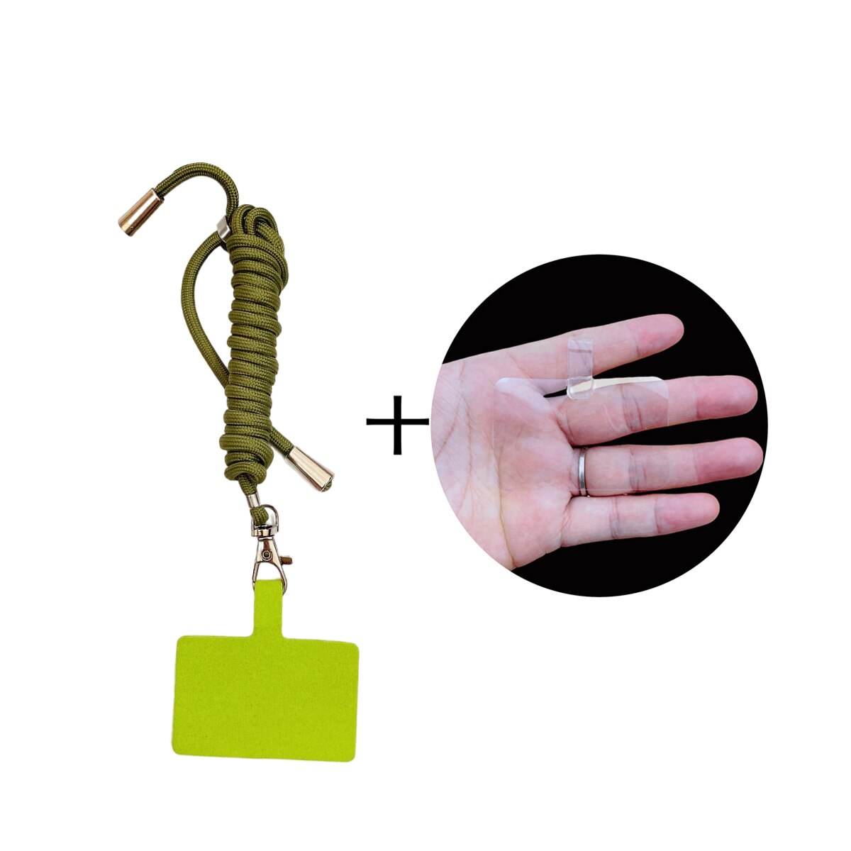Odpinany regulowany smycz na telefon do telefonu komórkowego kobiety uniwersalny Patch Crossbody na szyję zatrzaskowy sznur do zawieszania: ArmyGreen