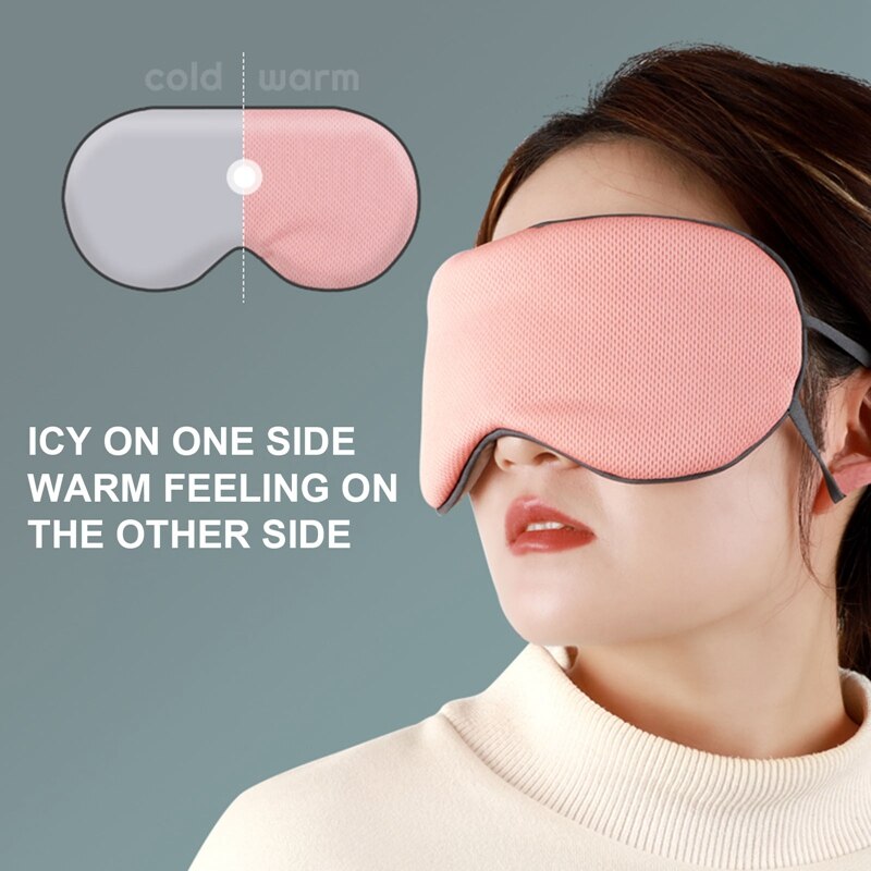 Zijde Dubbele-Side Shading Slaapmasker Slapen Eye Mask Cover Ooglap Blinddoeken Slaapmasker Gezondheid Slaap Shield Licht