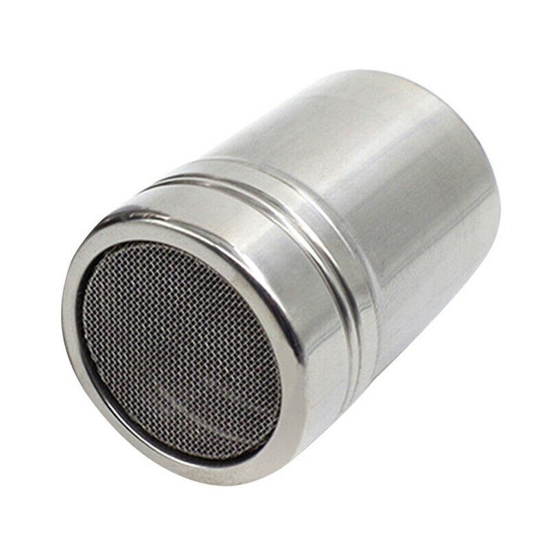 1PC Stainless Steel Coffee Shaker with Lid Filter Chocolate Sugar Cocoa Flour Sugar Cinnamon Sifter Sieve Kitchen Tools Gadget: 7x5cm