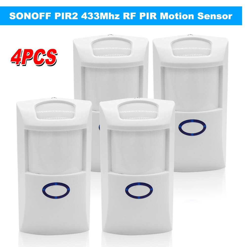 Sonoff pir 2 langaton kaksois-infrapunatunnistin 433 mhz rf pir liiketunnistin älykkään kodin turvahälytysjärjestelmä alexa google kotiin: Nippu 4